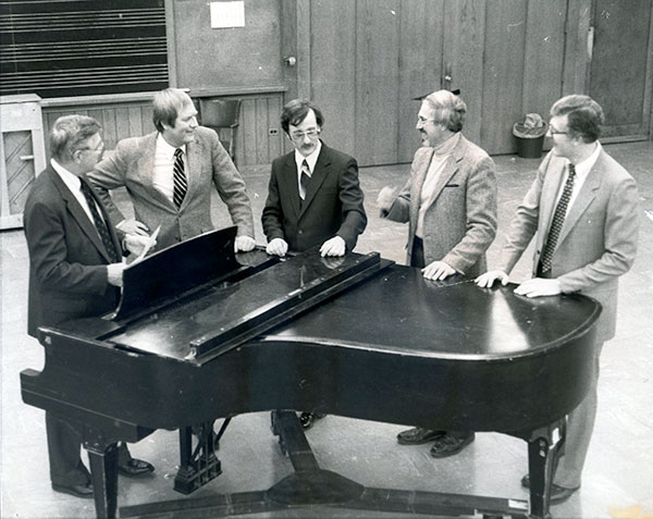 Press release photo announcing new music faculty